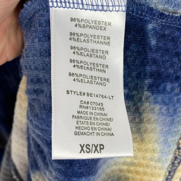 Anthropologie Eri and Ali Tie Dye Long Sleeve Waffle‎ Knit Top Size XS Bohemian - Picture 8 of 15